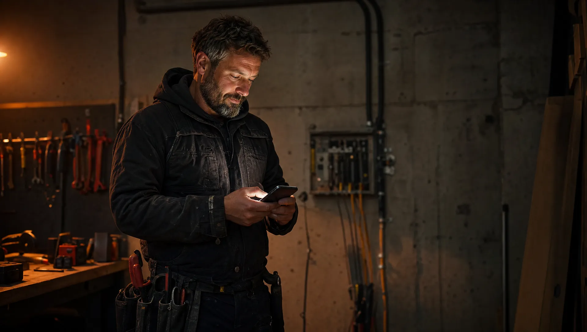 Handwerker in der Werkstatt