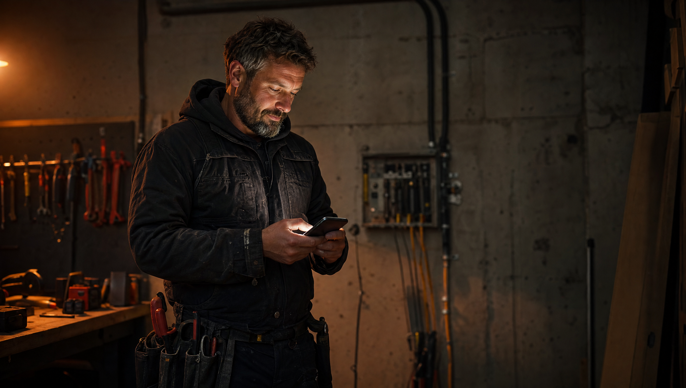 Handwerker in der Werkstatt
